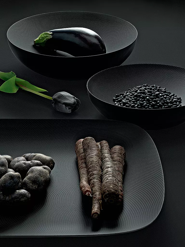 ALESSI | Schale Double Stahl 32cm Schwarz | Noir