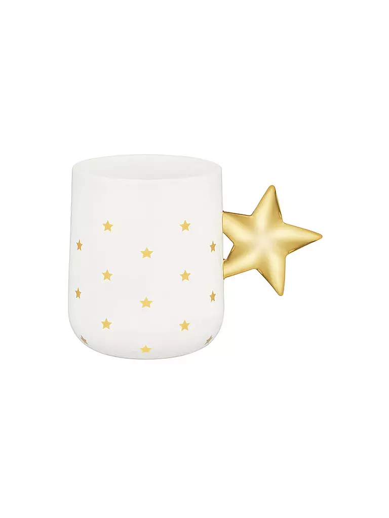 ALESSI | Tasse de Noël avec anse 0,37l DELIGHT Blanc/Or | weiss