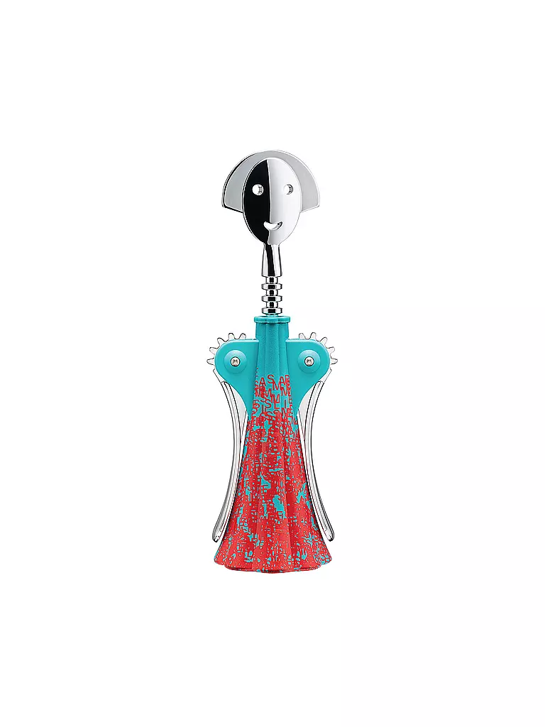 ALESSI | Tire-bouchon ANNA-G LIQUID Bleu/Rouge | Bleu clair