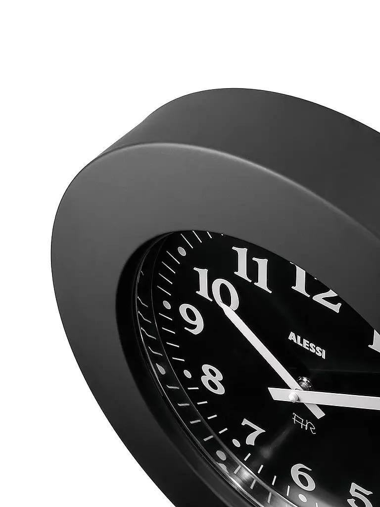 ALESSI | Wanduhr MOMENTO 40cm Schwarz | 