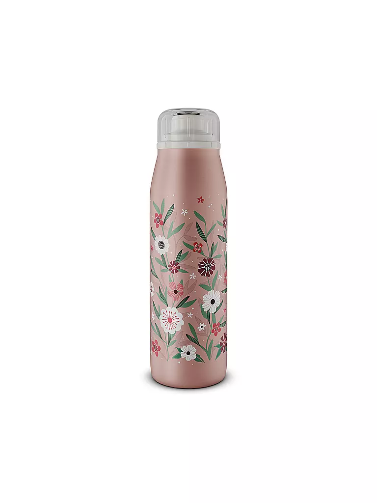 ALFI | Bouteille isotherme - Gourde isotherme enfant 0,5 l Fleurs | Rose