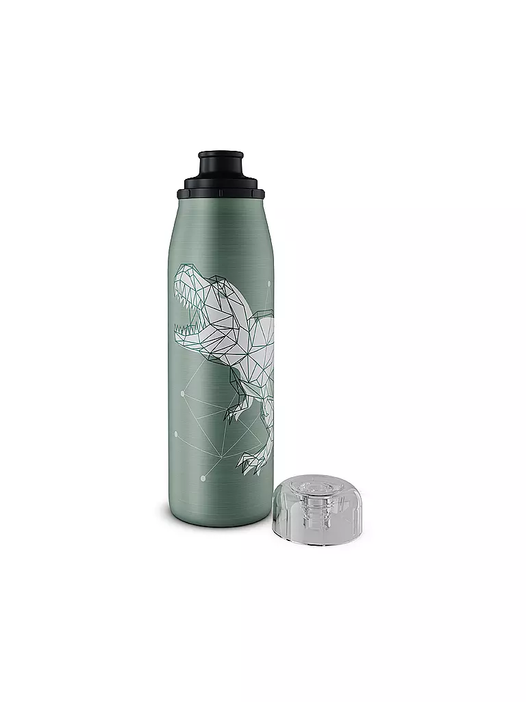 ALFI | Bouteille isotherme - Gourde Thermos Enfant 0,5l Dinosaures | Vert clair