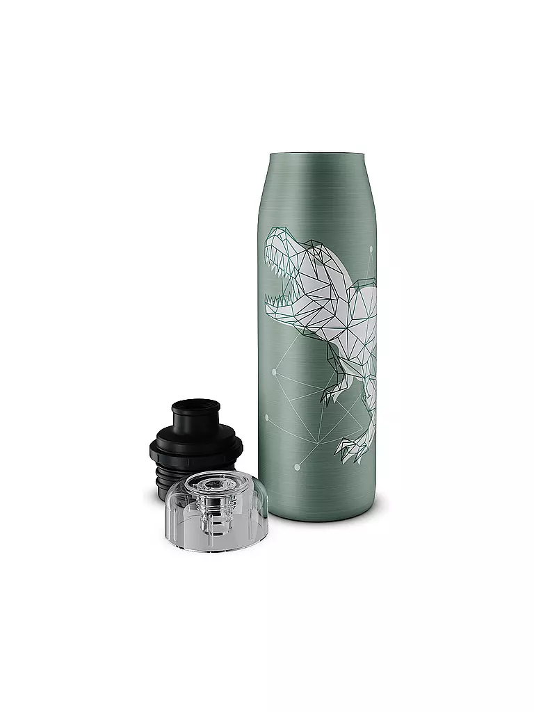 ALFI | Bouteille isotherme - Gourde Thermos Enfant 0,5l Dinosaures | Vert clair