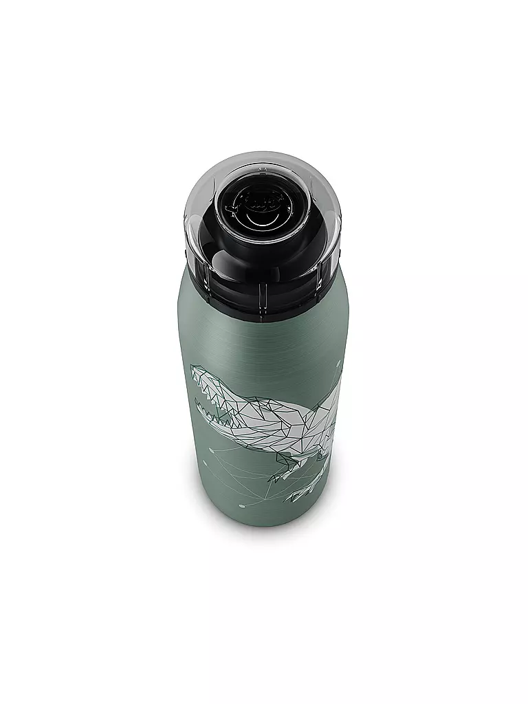 ALFI | Bouteille isotherme - Gourde Thermos Enfant 0,5l Dinosaures | Vert clair