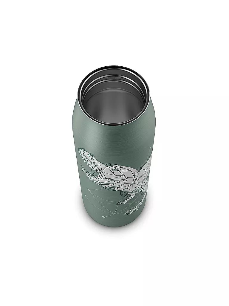 ALFI | Bouteille isotherme - Gourde Thermos Enfant 0,5l Dinosaures | Vert clair