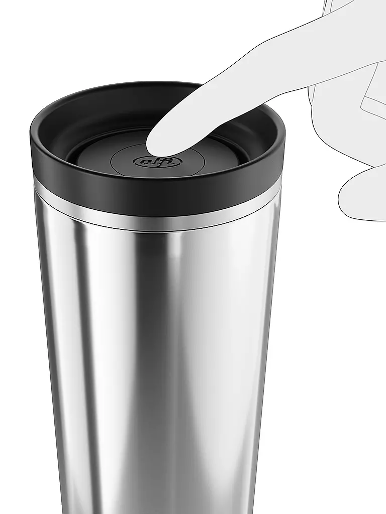 ALFI | Gobelet à café à emporter 0,38 l MUG PRO en acier inoxydable | 
