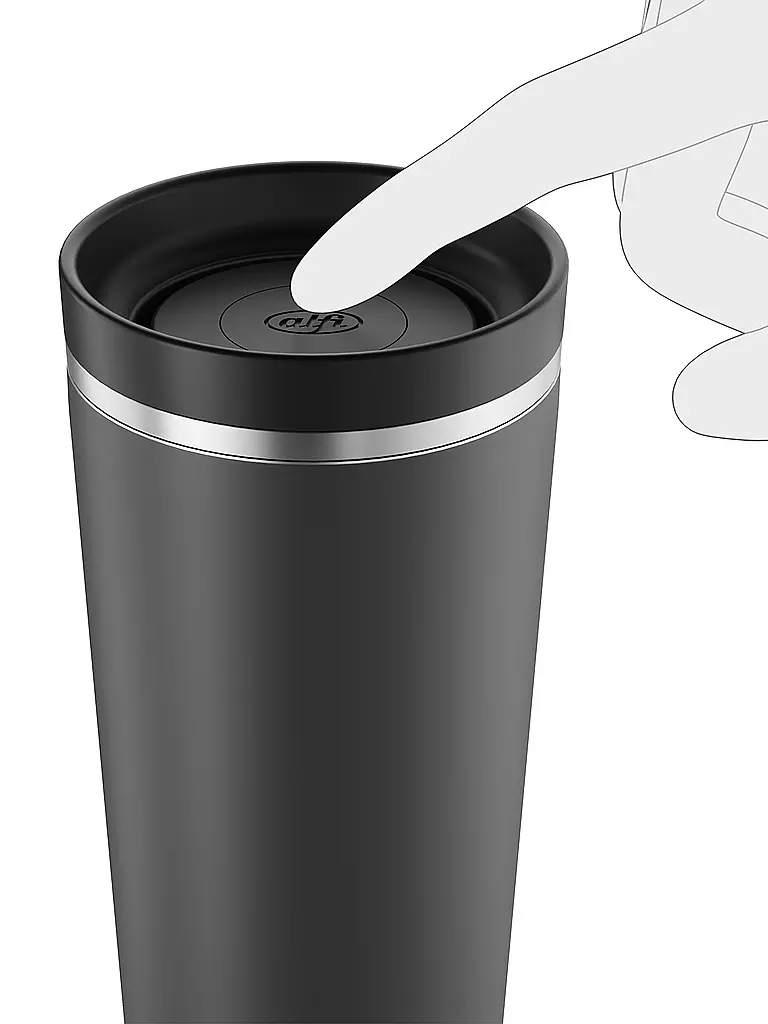 ALFI | Gobelet à café à emporter 0,38 l MUG PRO Noir mat | 