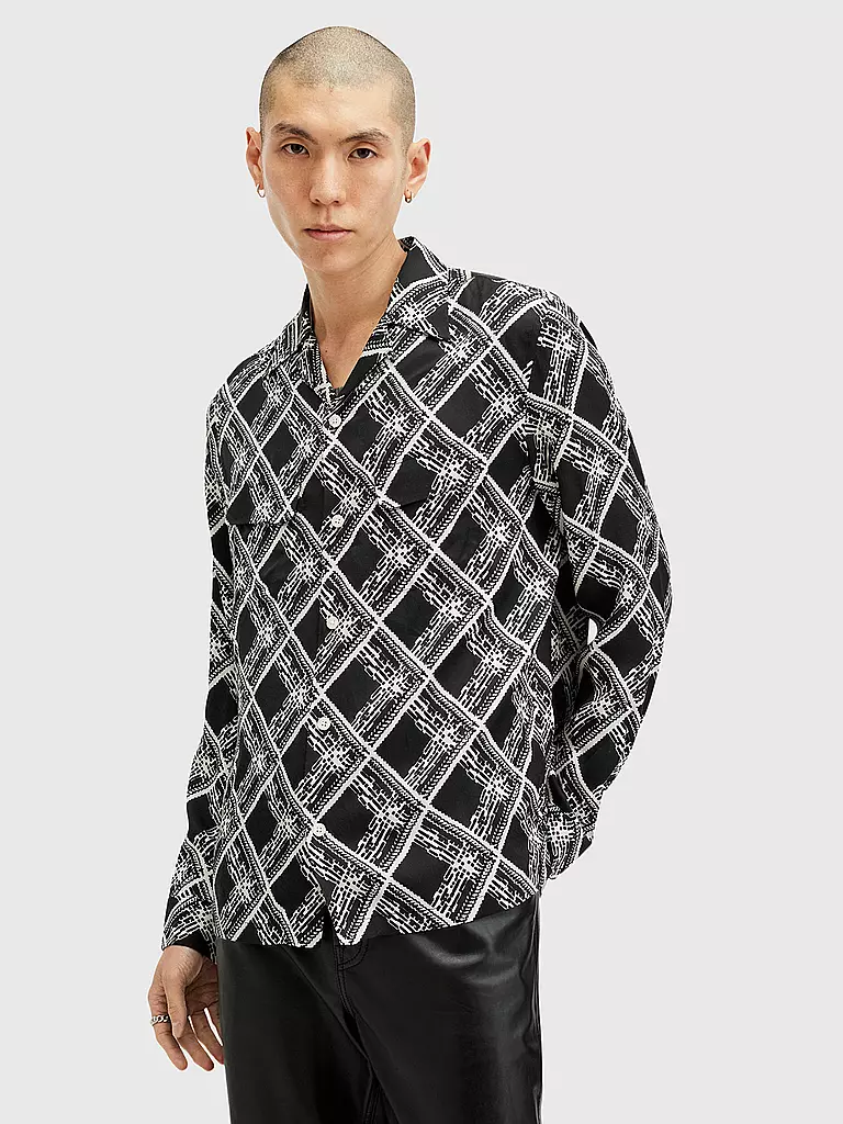 ALLSAINTS | Hemd GRID | Noir