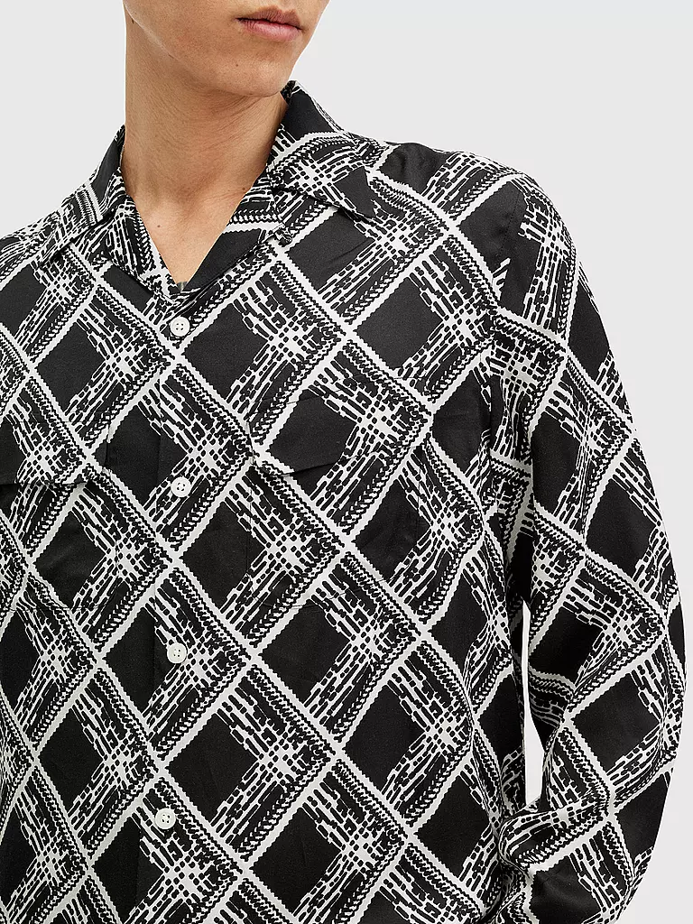 ALLSAINTS | Hemd GRID | Noir