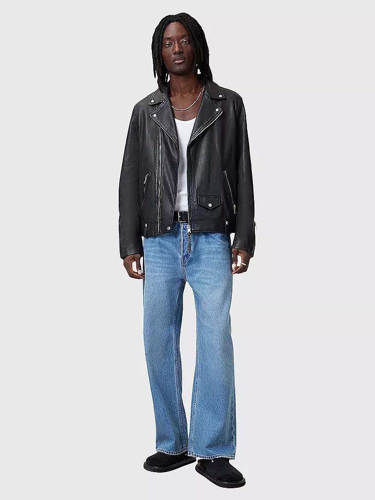 ALLSAINTS | Veste en cuir Milo | schwarz