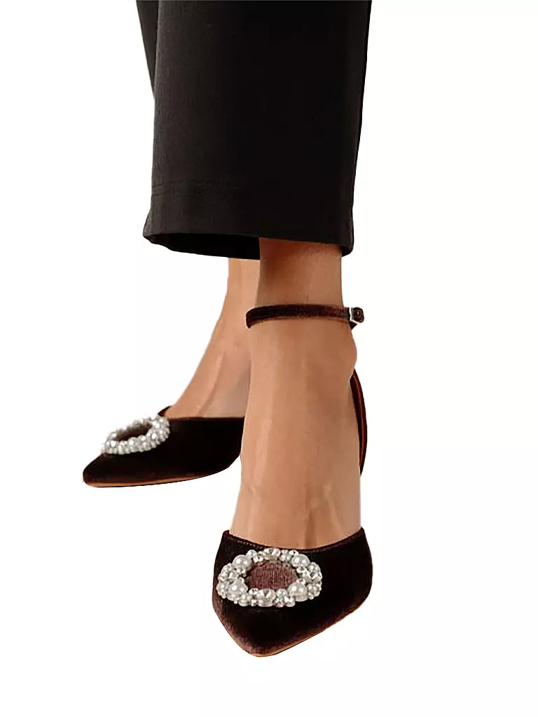 ALOHAS | Pumps CINDERELLA CRYSTAL | Marron