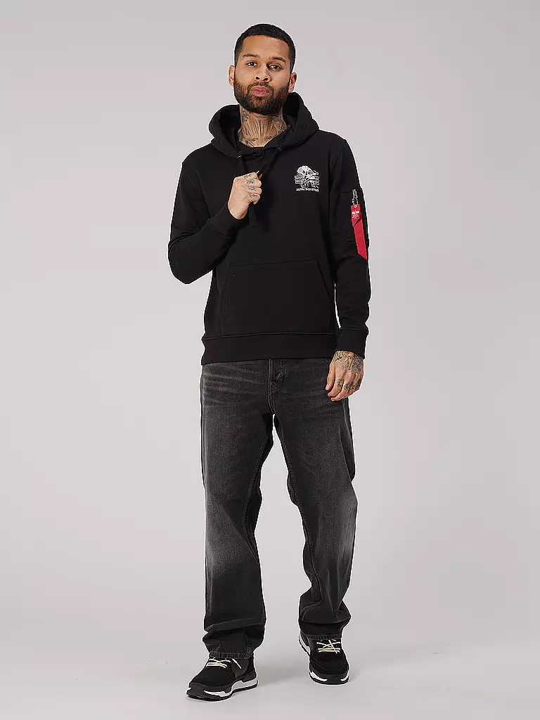 ALPHA INDUSTRIES | Kapuzensweater - Hoodie  | Noir