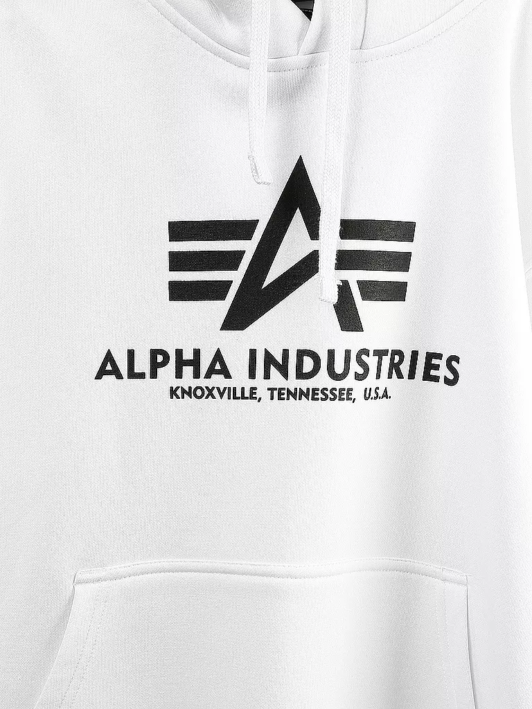 ALPHA INDUSTRIES | Kapuzensweater - Hoodie  | Blanc