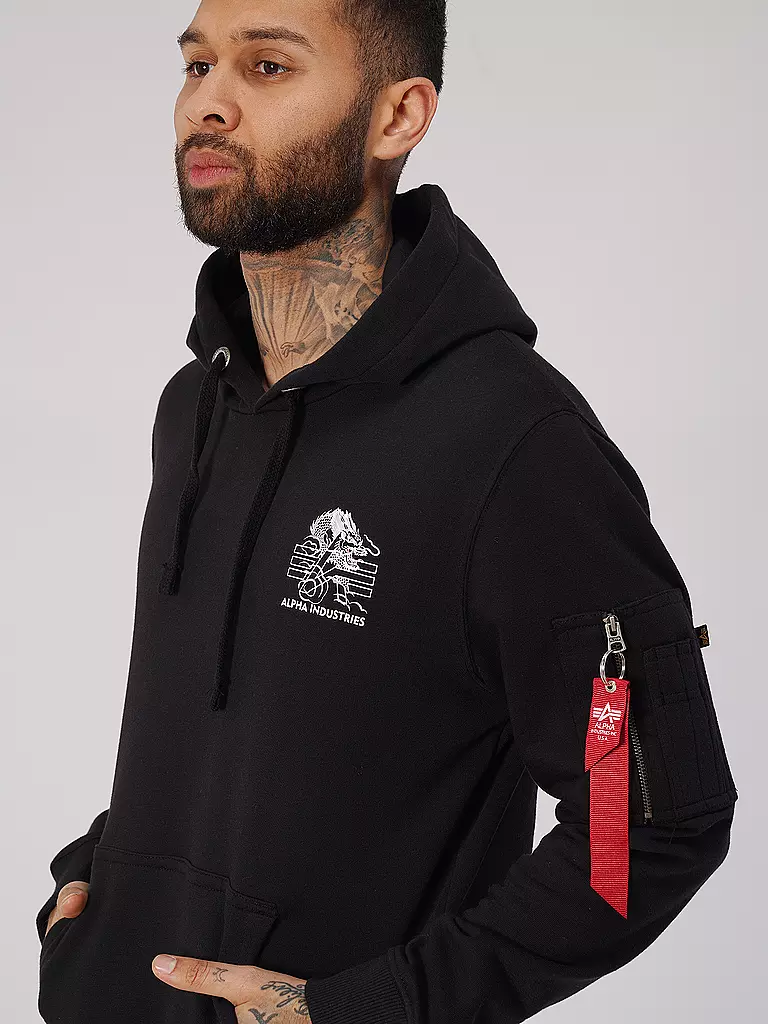 ALPHA INDUSTRIES | Kapuzensweater - Hoodie  | Noir