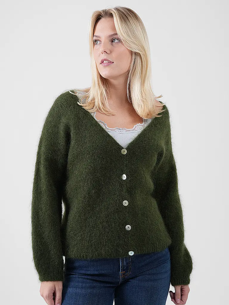 AMERICAN DREAMS | Cardigan CORNELIA | dunkelgrün