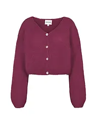 AMERICAN DREAMS | Cardigan Coupe Courte CORNELIA | Rouge foncé