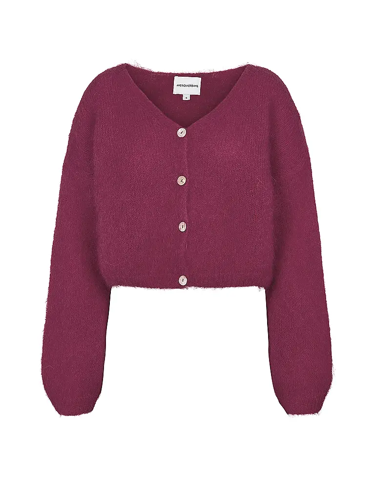 AMERICAN DREAMS | Cardigan Coupe Courte CORNELIA | dunkelrot