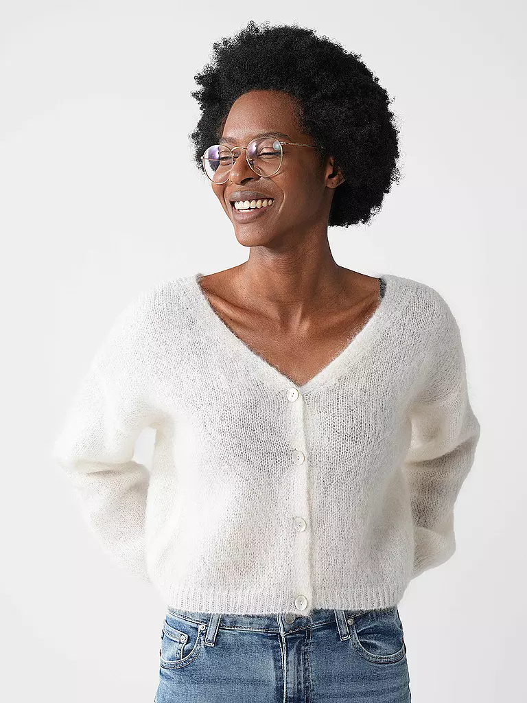 AMERICAN DREAMS | Cardigan Coupe Courte CORNELIA | creme