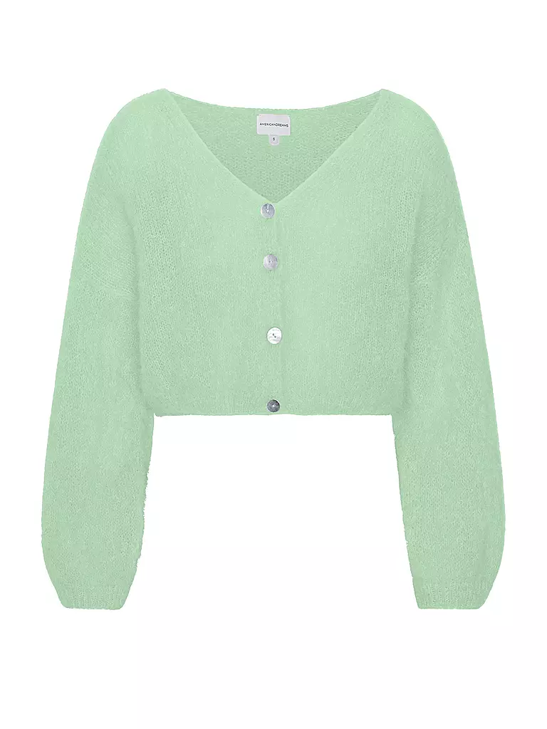 AMERICAN DREAMS | Cardigan Coupe Courte CORNELIA | hellgrün