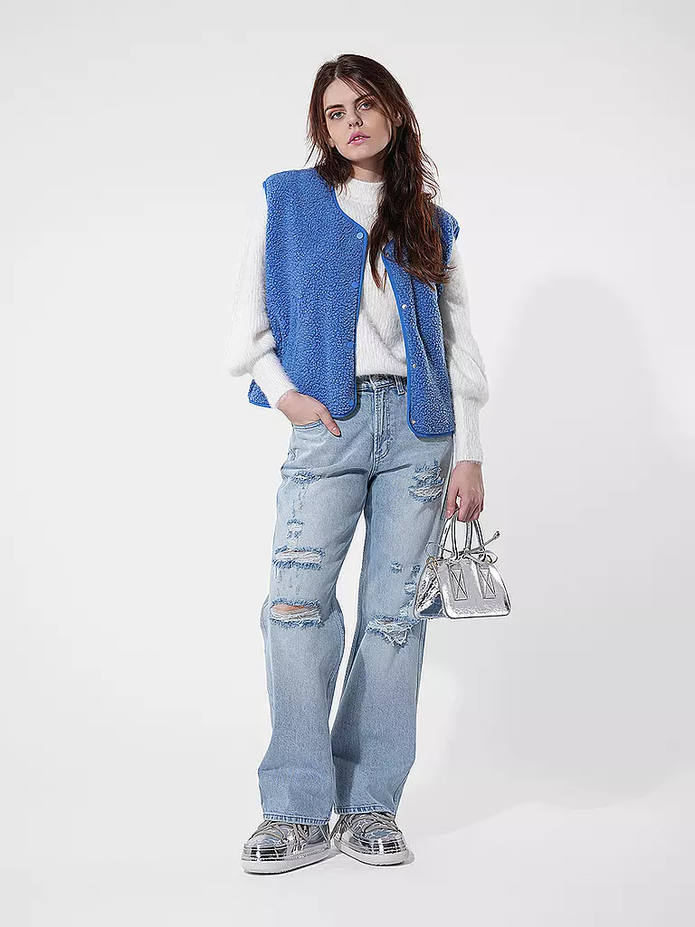 AMERICAN VINTAGE | Gilet in Felloptik HOKTOWN | Bleu