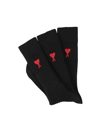 AMI PARIS | Chaussettes, lot de 3, noir