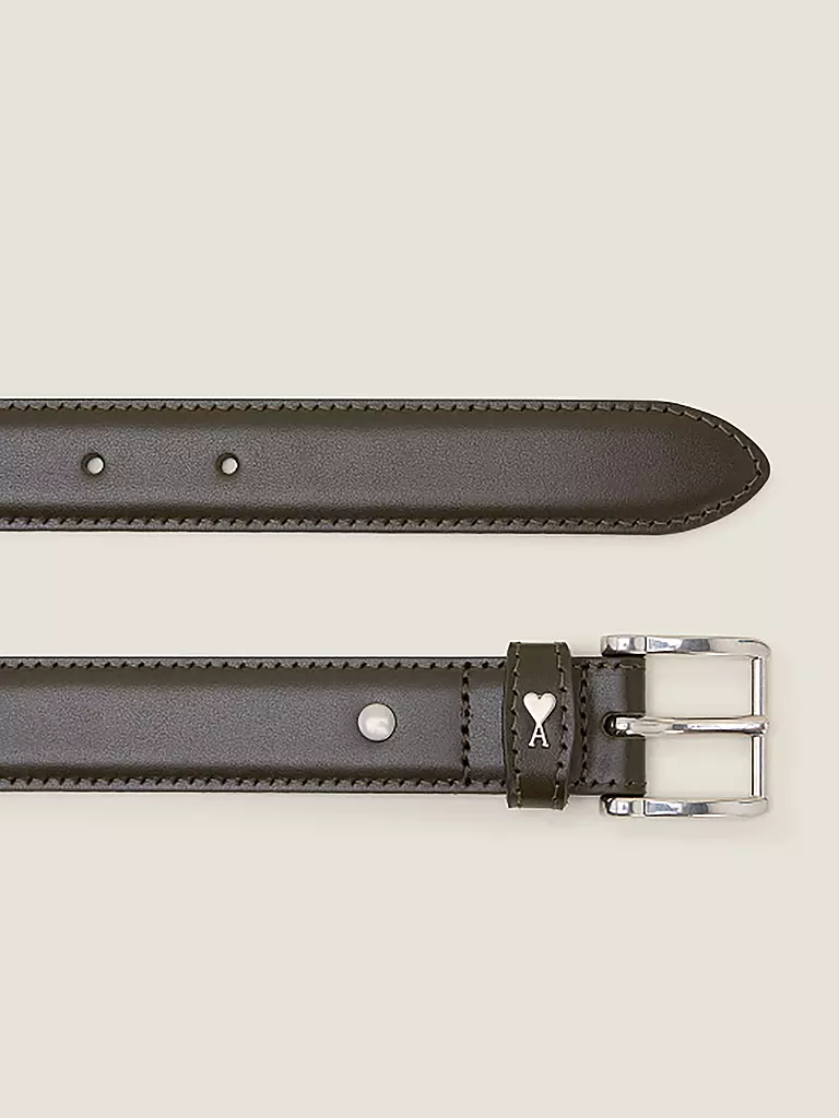 AMI PARIS | Ceinture en cuir PARIS | Olive