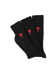 AMI PARIS | Socken 3-er Pkg off white | Noir