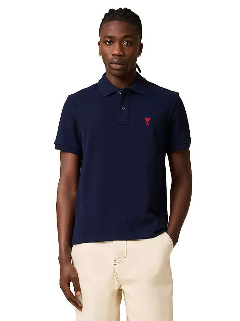 AMI PARIS | Nom du produit: Poloshirt | Bleu foncé
