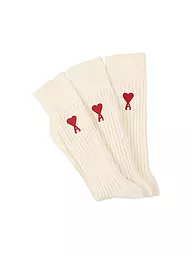 AMI PARIS | Socken 3-er Pkg off white | Crème