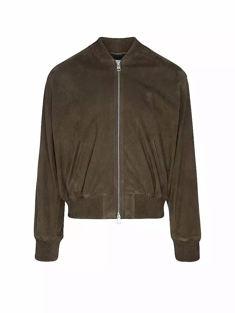 AMI PARIS | Veste en cuir | schwarz