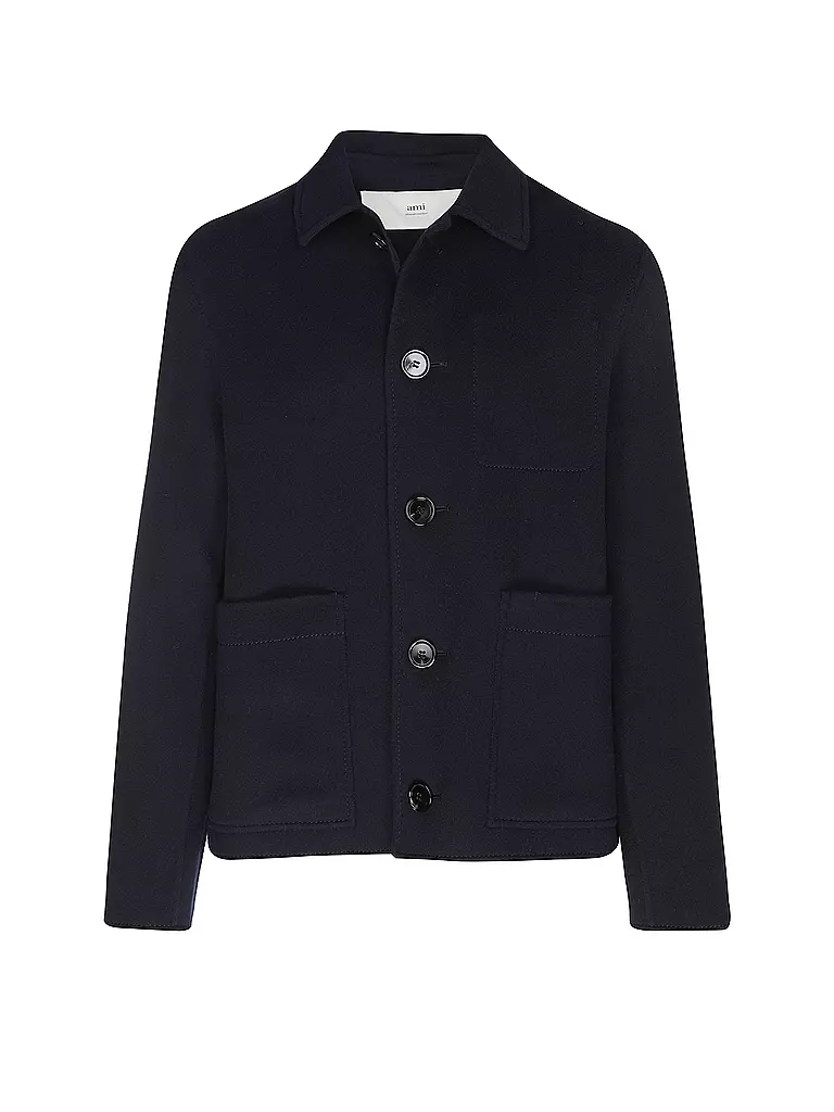 AMI PARIS | Wolljacke | Bleu foncé