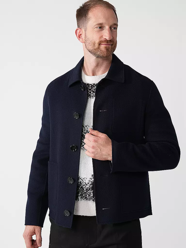 AMI PARIS | Wolljacke | Bleu foncé