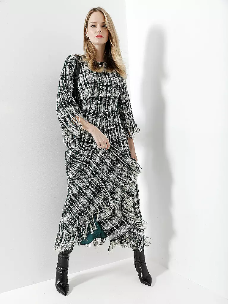 ANELIA PESCHEV | Abendkleid CARO FRINGE | Vert