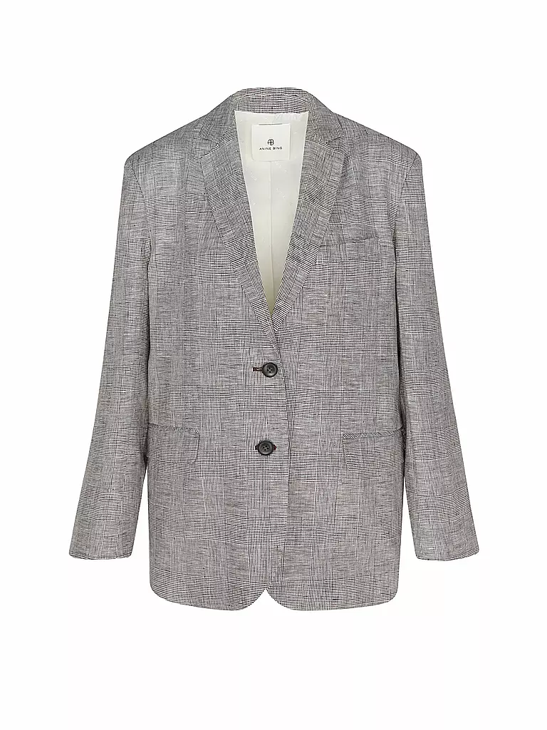 ANINE BING | Blazer en lin QUINN | schwarz