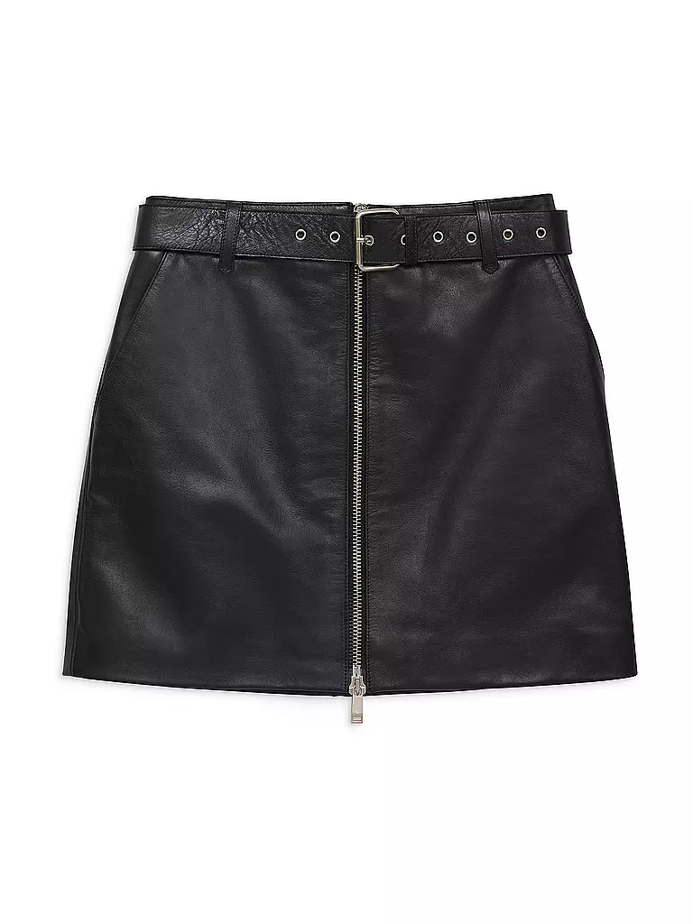 ANINE BING | Jupe en cuir ANA | Noir