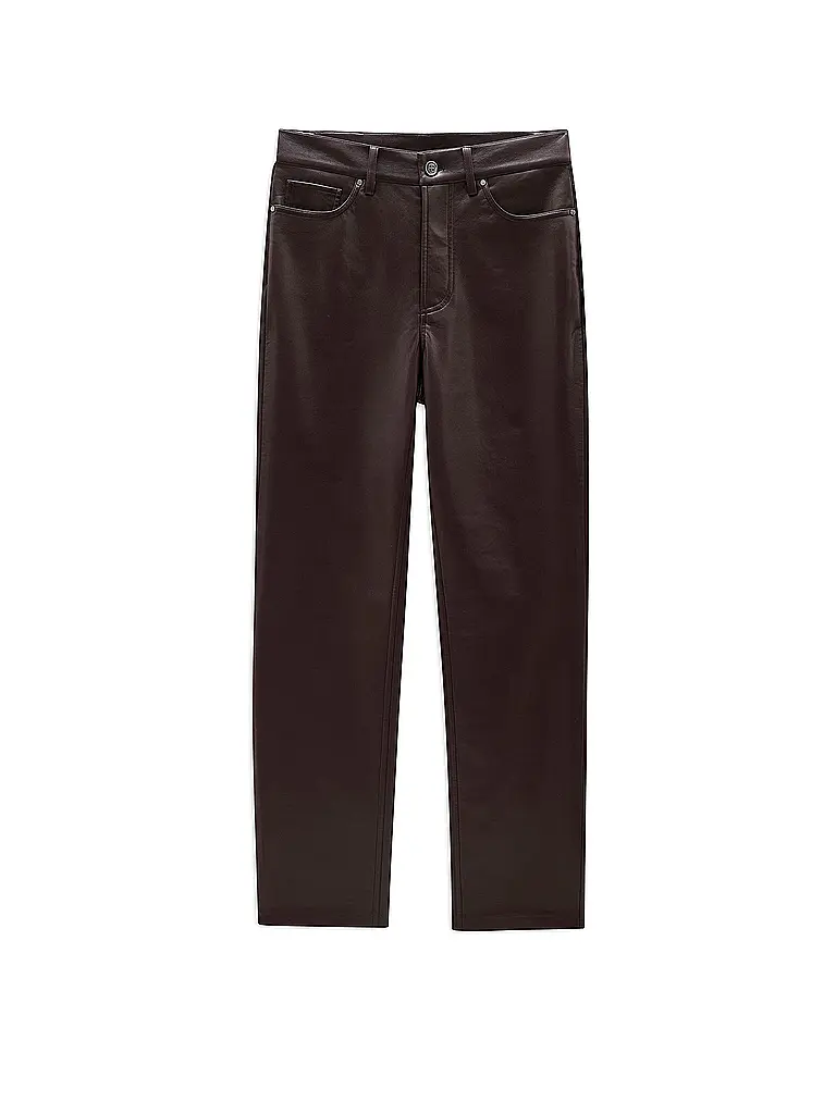 ANINE BING | Pantalon en cuir BRUNO | Marron