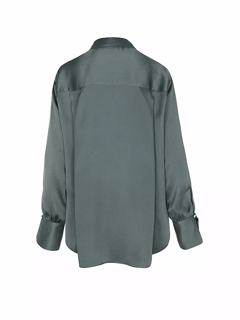 ANINE BING | Seidenbluse MONICA | Vert foncé