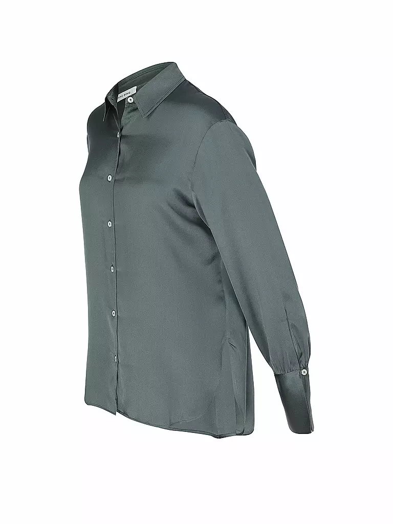 ANINE BING | Seidenbluse MONICA | Vert foncé