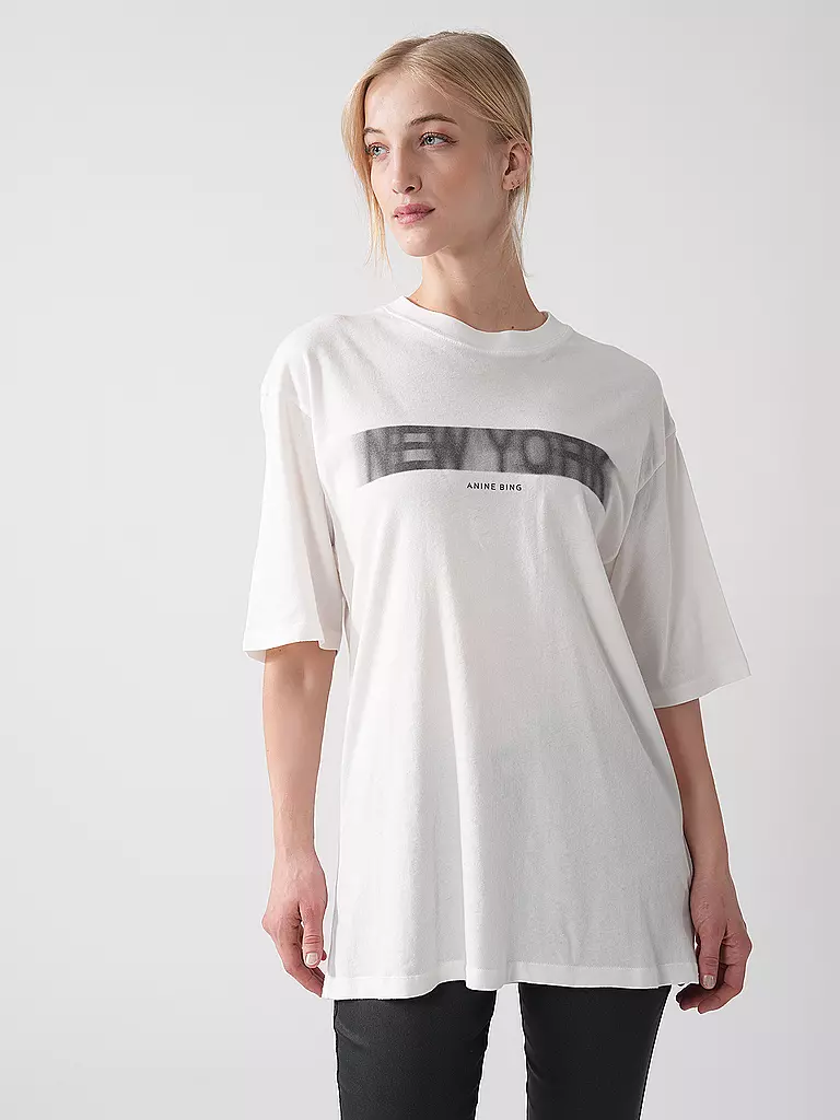 ANINE BING | T-Shirt CASON TEE BLUR | Blanc