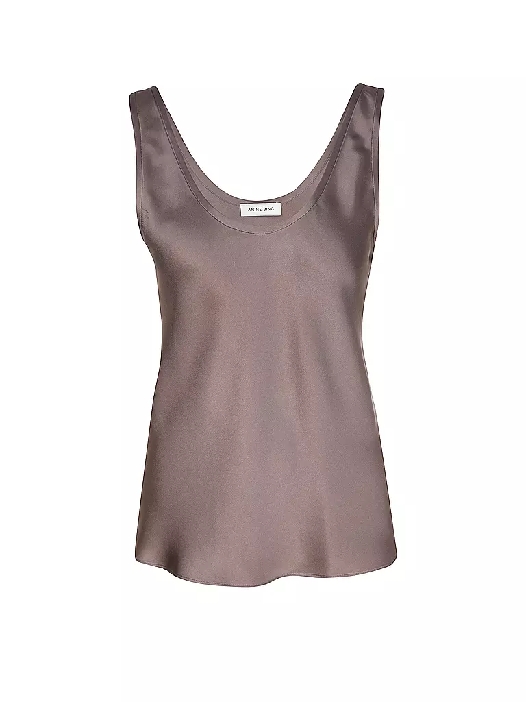 ANINE BING | Top en soie LEA | braun