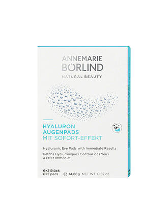 ANNEMARIE BÖRLIND | HYALURON AUGENPADS avec effet immédiat, 6 pièces
