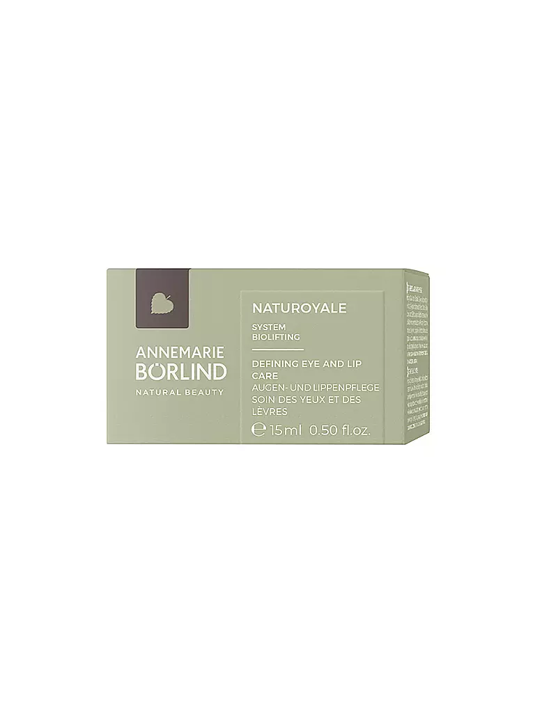 ANNEMARIE BÖRLIND | Crème pour les yeux - NATUROYALE Defining Eye and Lip Care 15ml | keine Farbe