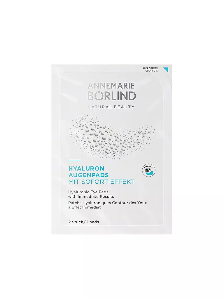 ANNEMARIE BÖRLIND | HYALURON AUGENPADS avec effet immédiat, 6 pièces | keine Farbe