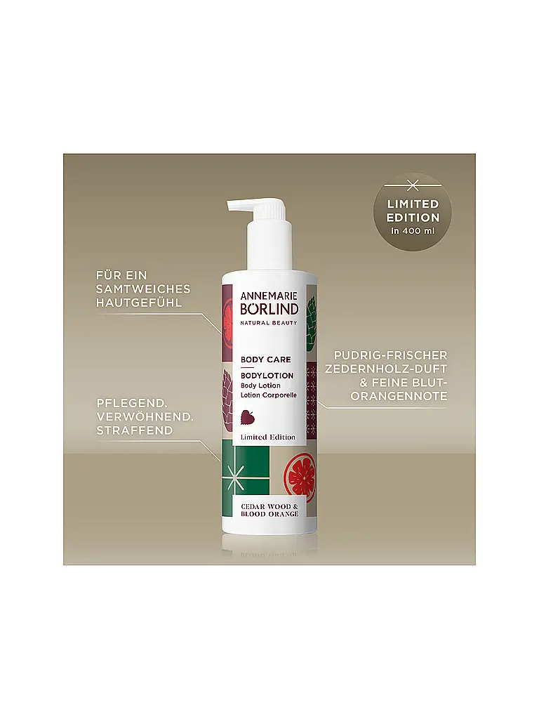 ANNEMARIE BÖRLIND | Lotion corporelle Bois de cèdre & Orange sanguine 400 ml | Aucune couleur