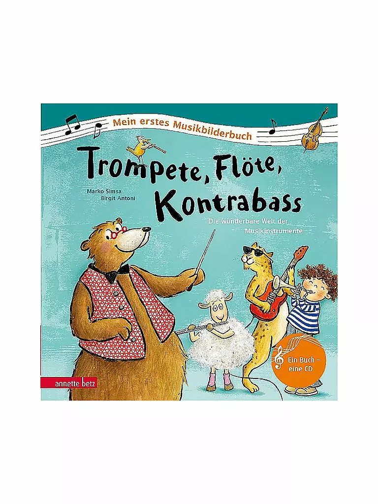 ANNETTE BETZ VERLAG | Livre - Trompette, flûte, contrebasse avec CD audio | Aucune couleur