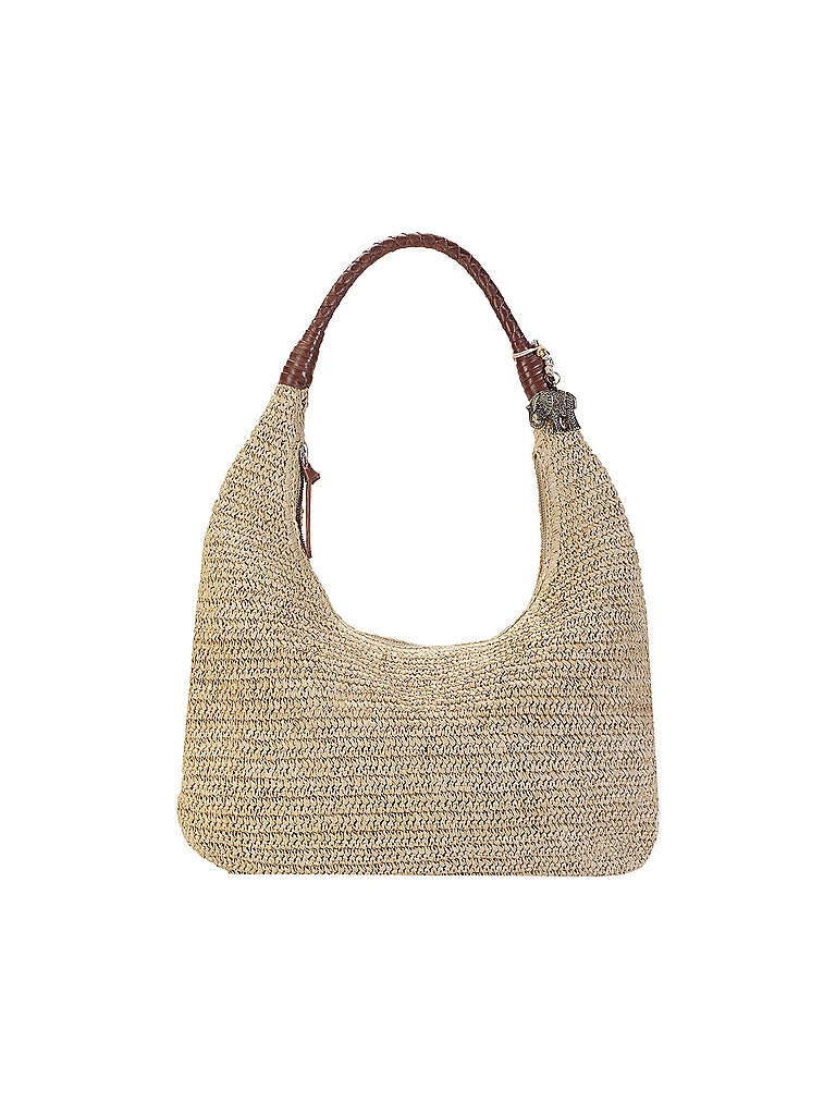 Sac - Hobo RAFFIA LUNA BAG marron clair
