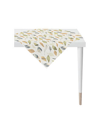 APELT | Mitteldecke 85x85 SEASON Blanc/Feuilles