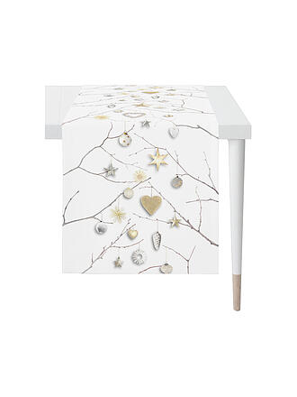APELT | Chemin de table de Noël 140x46cm SEASON Blanc