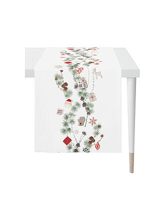 APELT | Chemin de table de Noël 140x46cm SEASON Blanc