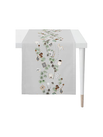 APELT | Chemin de table de Noël 140x46cm SEASON Blanc